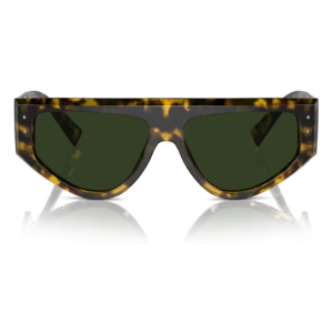 Occhiali da sole Hublot H01069 S01, dal design a mascherina, con montatura tartarugata verde e lenti verdi.