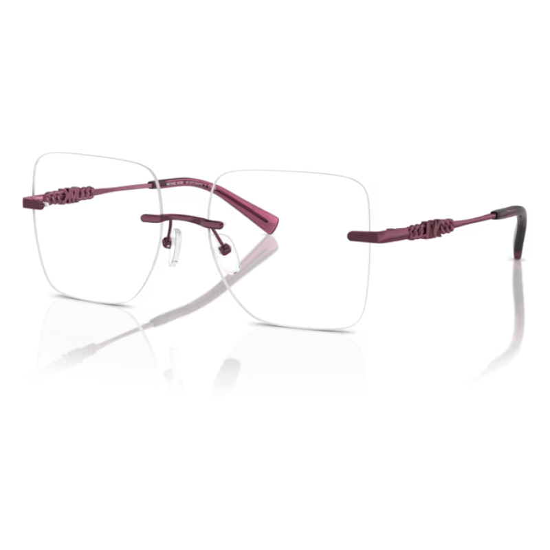 Occhiali Lindberg Strip3p Titanium, modello n. 1504, colore Bordeaux, forma rettangolare senza montatura.