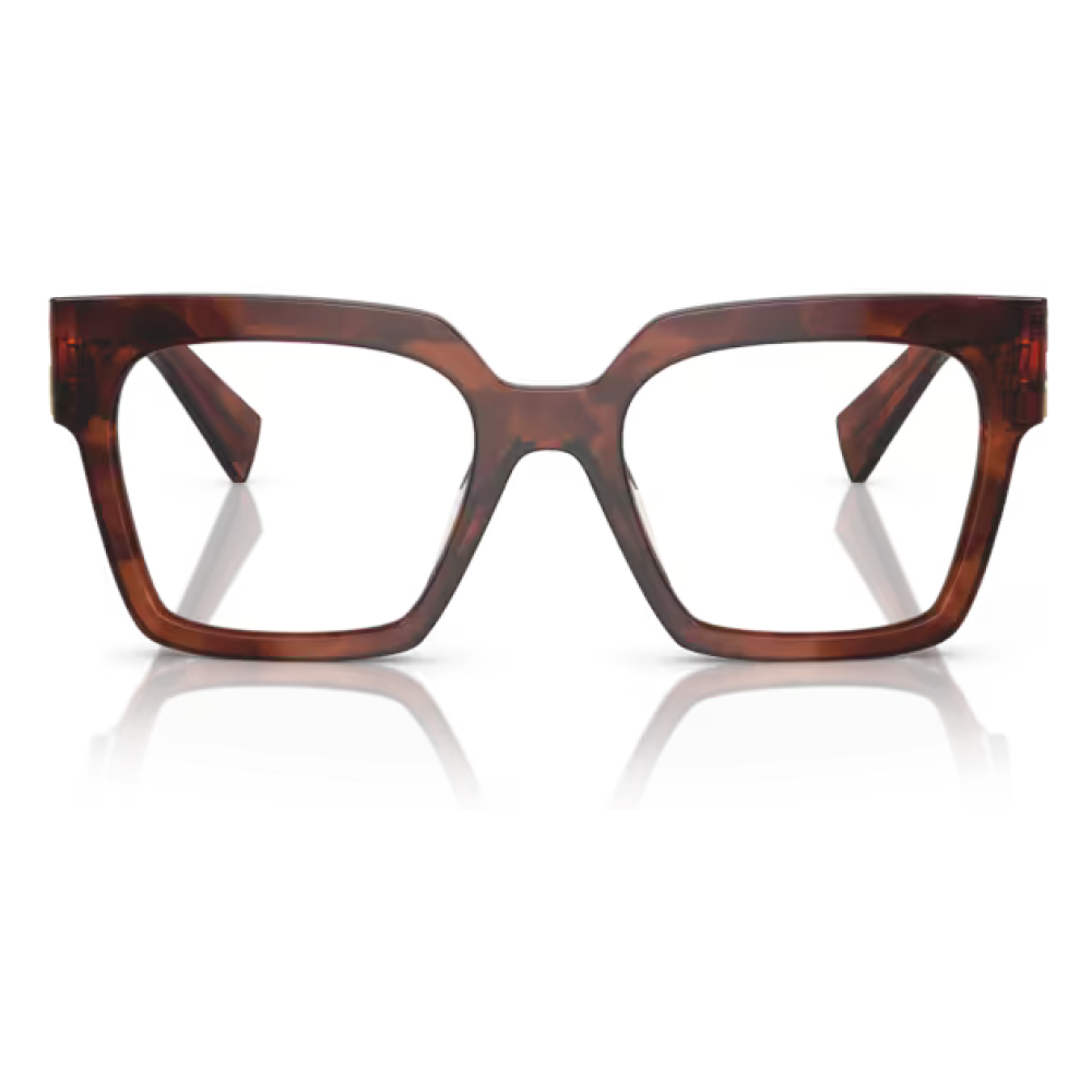 Occhiale Luxottica VE4323QS marrone tartarugato, forma quadrata con angoli leggermente arrotondati, design moderno ed elegante.