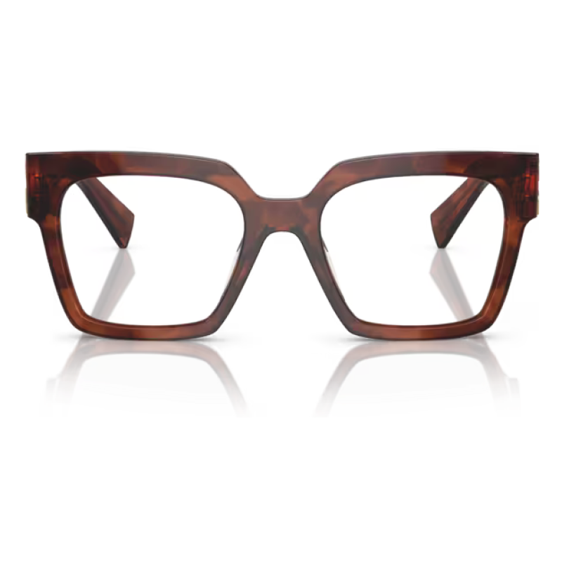 Occhiale Luxottica VE4323QS marrone tartarugato, forma quadrata con angoli leggermente arrotondati, design moderno ed elegante.