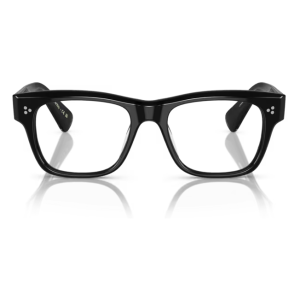 Occhiali da vista Persol PO3053V, colore nero, forma squadrata, con dettagli distintivi sulle aste per un look elegante e moderno.
