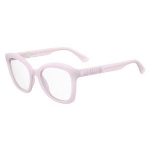 Occhiali da vista Moschino MOS592, modello ovale in colore rosa.