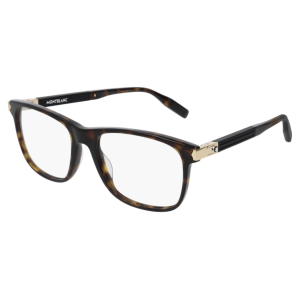 Occhiali Montblanc modello MB0064O-004 tartarugati, forma rettangolare.