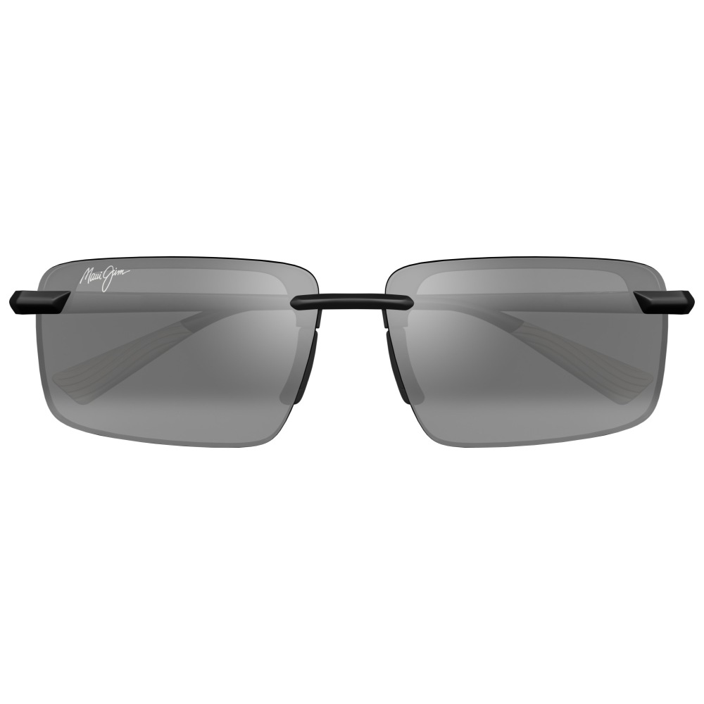 Occhiali da sole Maui Jim modello Koko Head, colore grigio, forma rettangolare senza montatura.