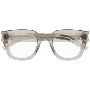 Occhiale Saint Laurent SL 587 OPT in colore grigio con montatura trasparente e forma rettangolare.
