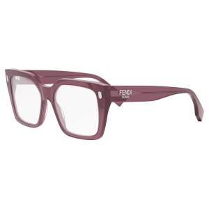 Occhiali da vista Fendi modello LIB.FENDI0178/S cat eye, colore viola trasparente, montatura spessa e design moderno.
