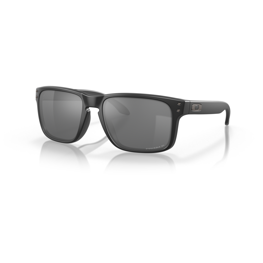 Occhiali da sole Oakley Holbrook, colore nero, con lenti prizm polarizzate e montatura quadrata, visione migliorata.