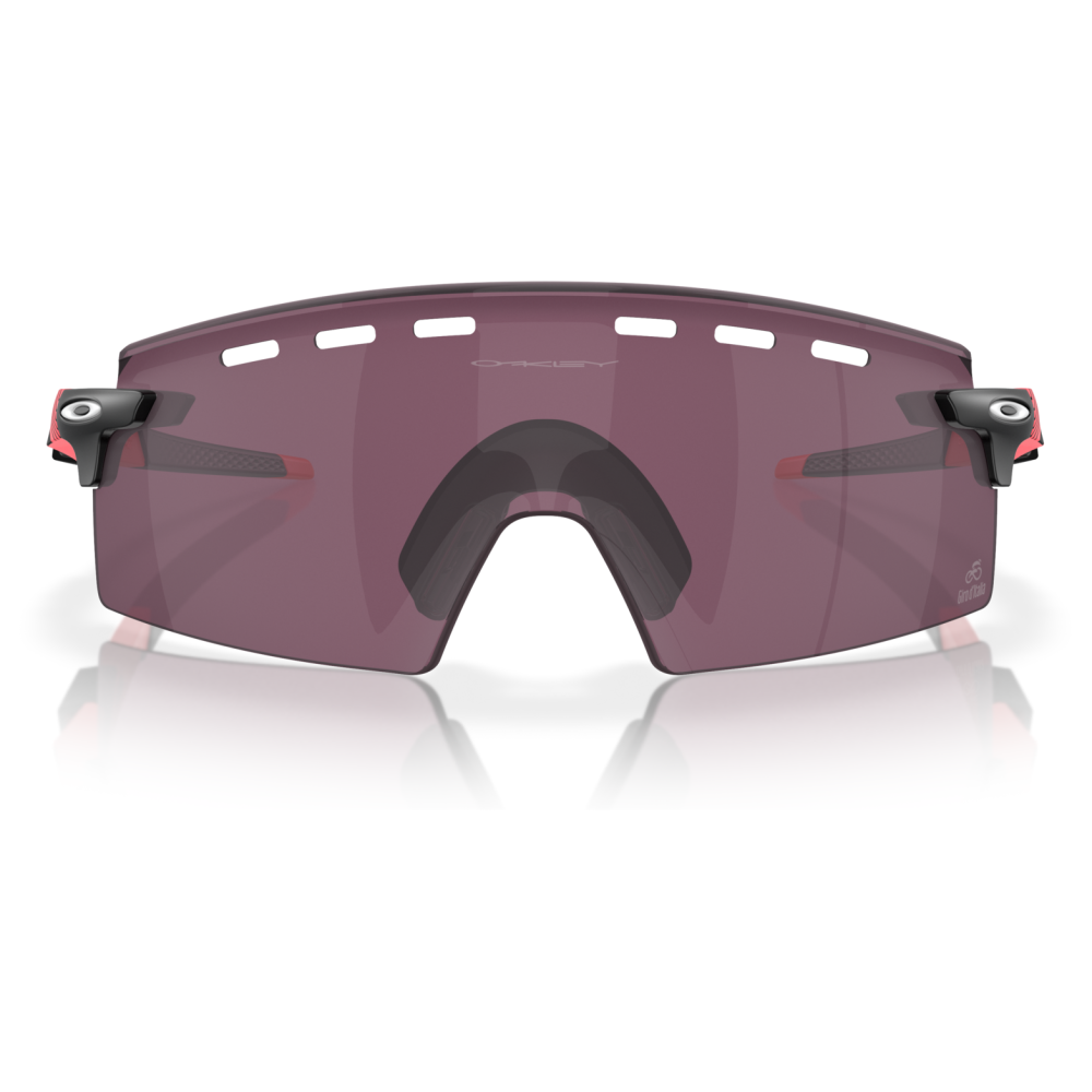 Occhiali da sole Oakley Kato, modello Giro d'Italia, di colore rosso, con schermo unico avvolgente e design sportivo aerodinamico.