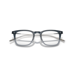 Occhiali DIFF Cayden in colorazione Charcoal con montatura in titanio rettangolare, visti di fronte con dettagli visibili delle aste.