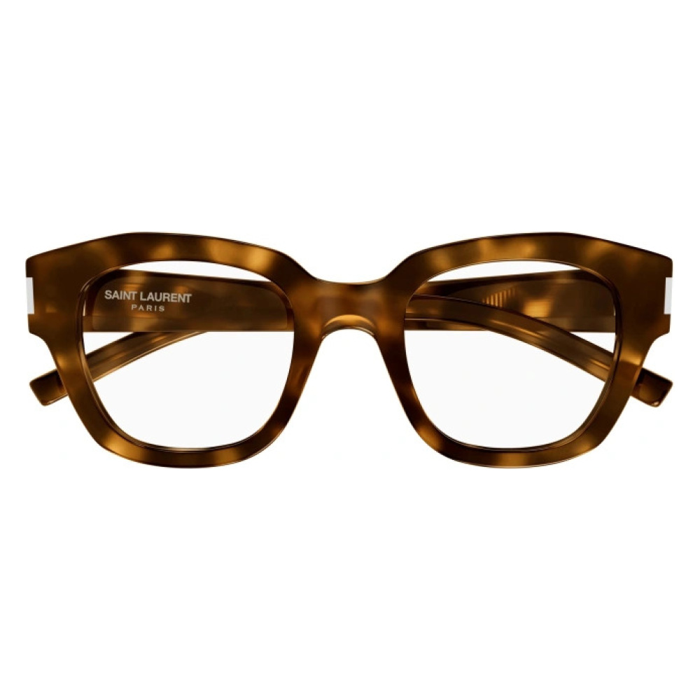 Occhiali Saint Laurent, modello SL 602 MARRON, colore marron tartarugato, forma quadrata.