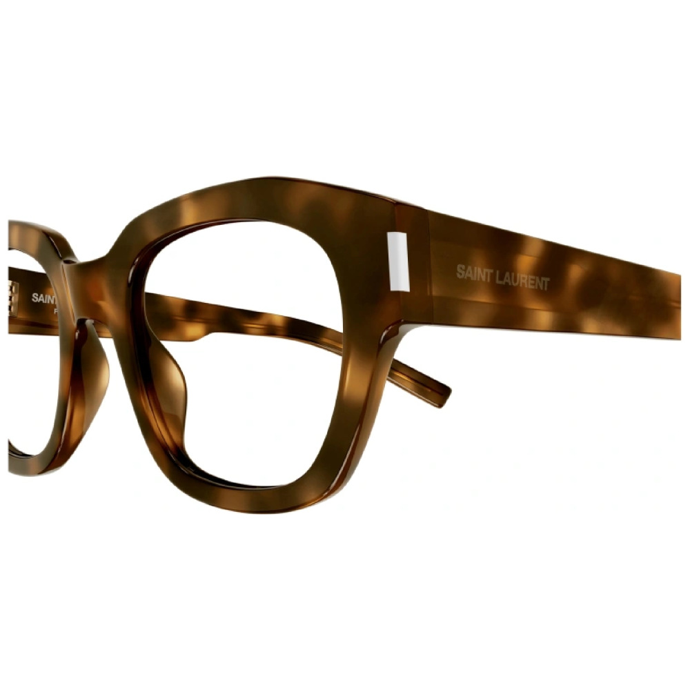 Occhiali Saint Laurent SL 276 MICA-004 in acetato marrone, forma rettangolare.