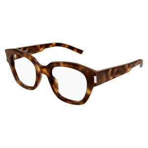Saint Laurent SL 640 002 havana havana transpa Occhiali da vista Occhiali da vista Saint Laurent SL 530, forma squadrata e colore tartarugato marrone.