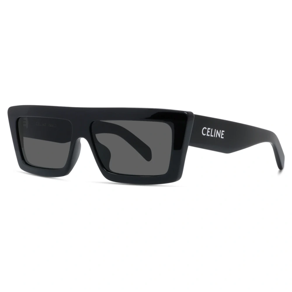 Occhiali da sole Celine, montatura rettangolare in acetato, colore nero elegante e sobrio.