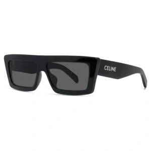 Celine CL40214U 01a Occhiali da sole Occhiali da sole Celine, montatura rettangolare in acetato, colore nero elegante e sobrio.