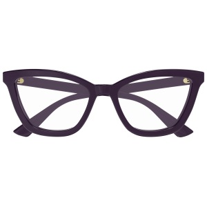 Occhiali da vista a farfalla, marchio sconosciuto, montatura viola scuro, design elegante e moderno.